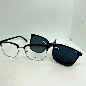 ECO Men’s Cypress DNVY Eyeglasses Frames & Polarized Sun Clip On. RXable NWT